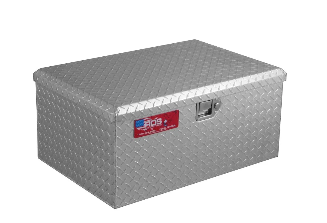 70198 – RDS MFG INC Dock Storage Box, 30 Inch Length x 20 Inch Width x 14 Inch Height Silver Aluminum Hydraulic Shock...